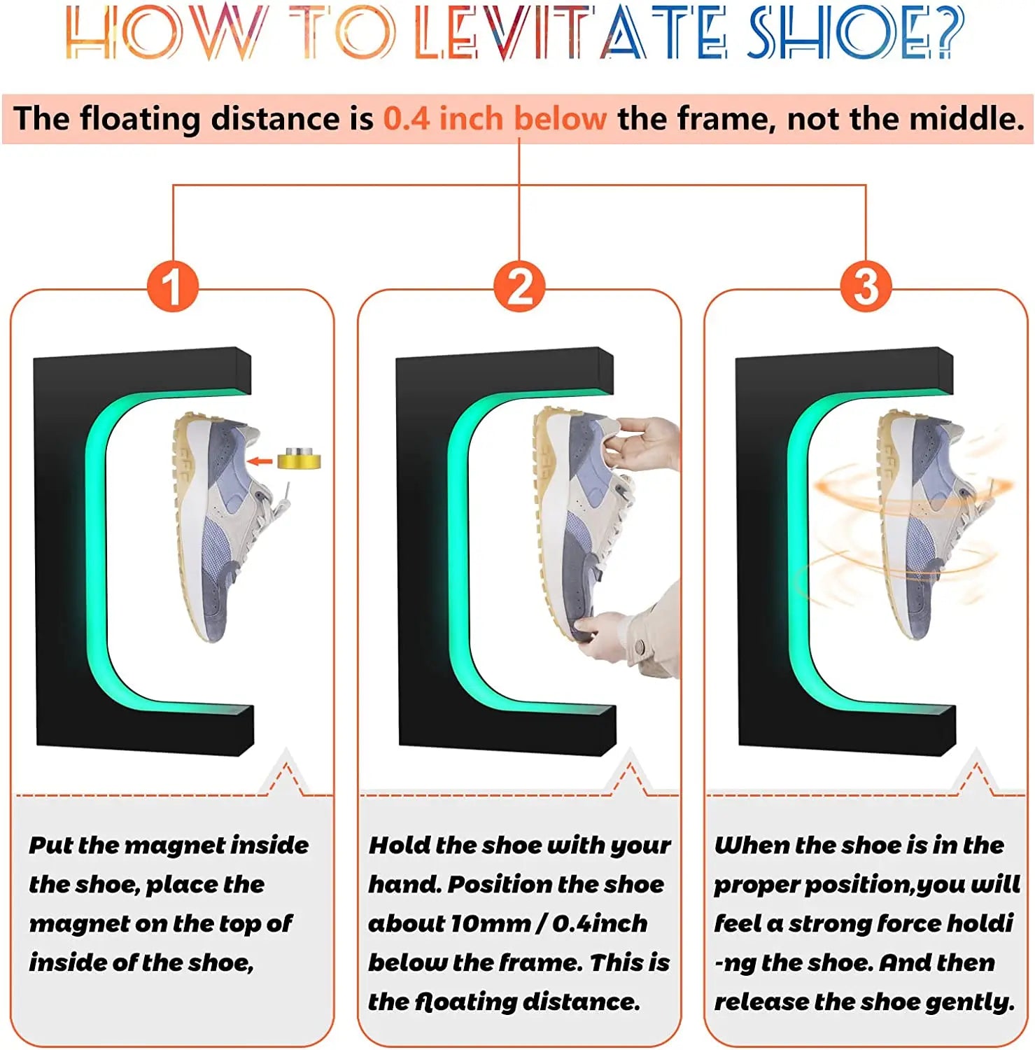 220V Levitating Shoe Display Stand Floating Sneaker Stand Magnetic Sneaker Stand Holder for Shoes Collectors Storewindow - Image 6