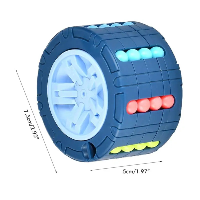 3D Cylinder Cube Toy Magical Bean Gyro Rotate Slide Puzzle Games Relieve Stress Children Educational Montessori Infant Toys Gift - Image 8
