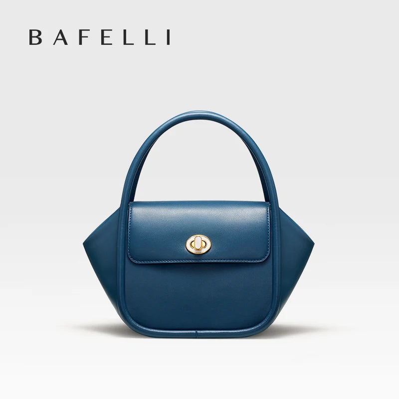 BAFELLI NEW 2023 WOMEN'S HANDBAG WINTER WOOL FASHION BENTO EVENING LEATHER ORIGINAL STYLE LUXURY BRAND PURSE SHOULDER CASUAL - Image 3