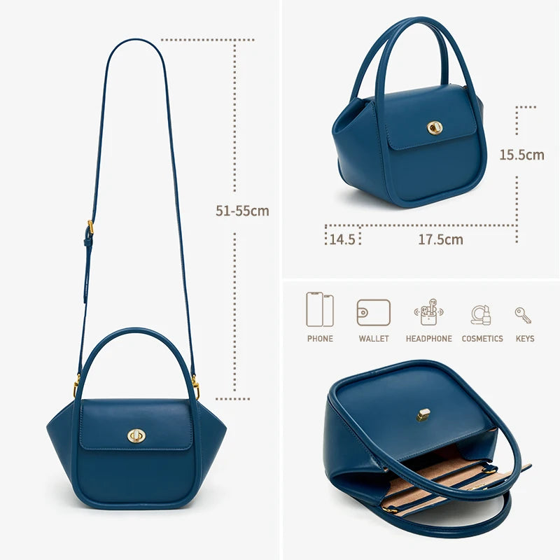 BAFELLI NEW 2023 WOMEN'S HANDBAG WINTER WOOL FASHION BENTO EVENING LEATHER ORIGINAL STYLE LUXURY BRAND PURSE SHOULDER CASUAL - Image 7
