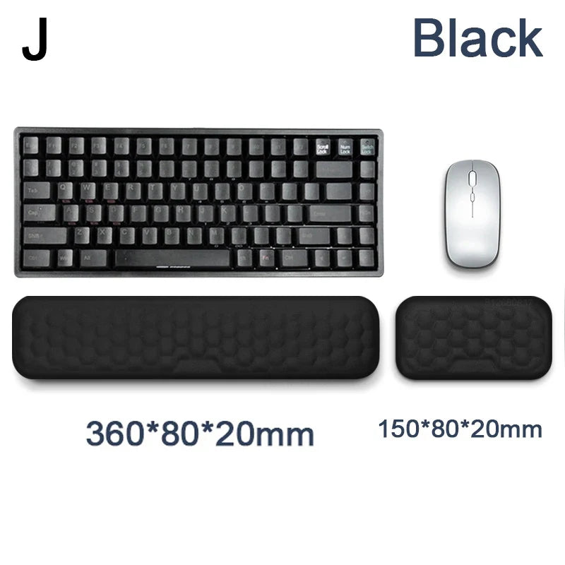 Ergonomic Keyboard Mouse Wrist Rest Office Typing Protection Relax Wrist Memory Foam Mouse Pad Computer Laptop Desk Mat - Image 12