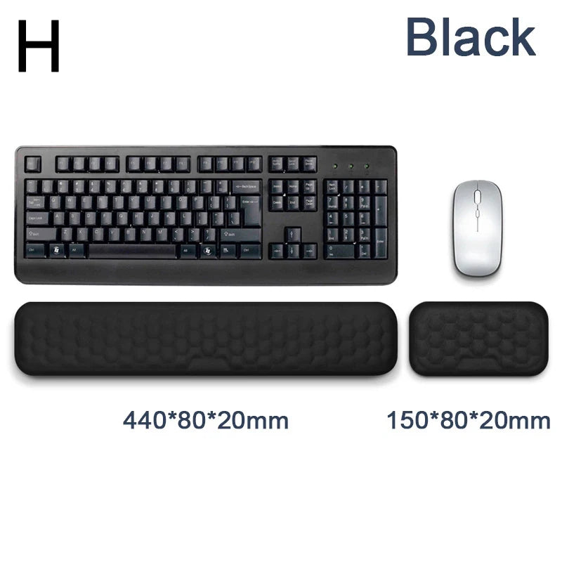 Ergonomic Keyboard Mouse Wrist Rest Office Typing Protection Relax Wrist Memory Foam Mouse Pad Computer Laptop Desk Mat - Image 16
