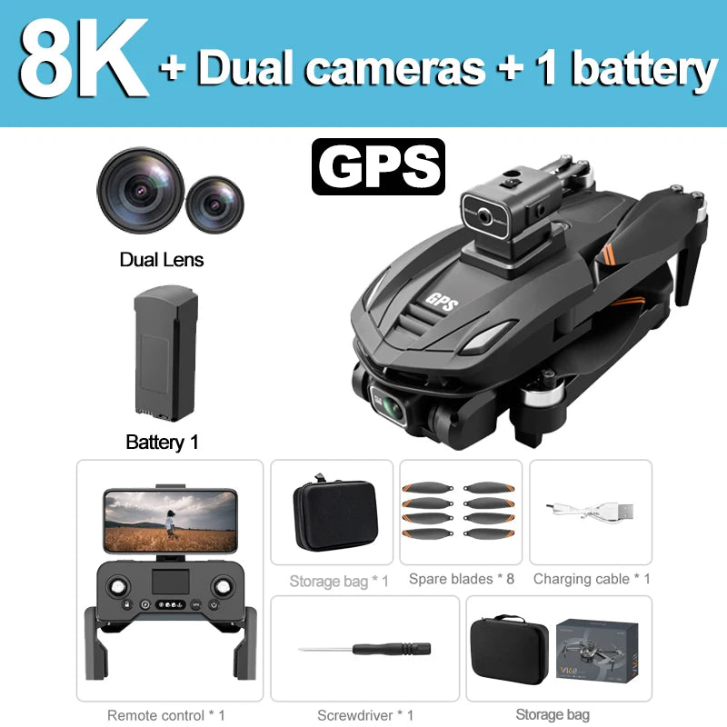 For Xiaomi V168 Drone 8K 5G GPS Professional HD Aerial Photography Dual-Camera Omnidirectional Obstacle Avoidance Drone Original - Image 9