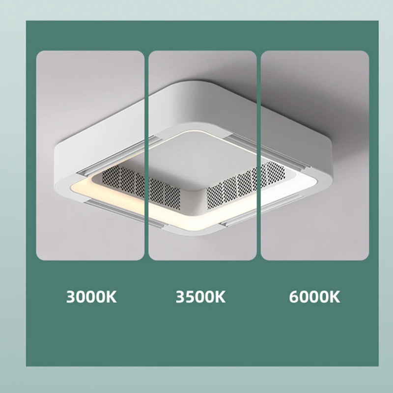 Invisible Bladeless Ceiling Fan Lamp With Light Remote Control Without Blades DC LED Circulator Decoration Bedroom Living Room - Image 3