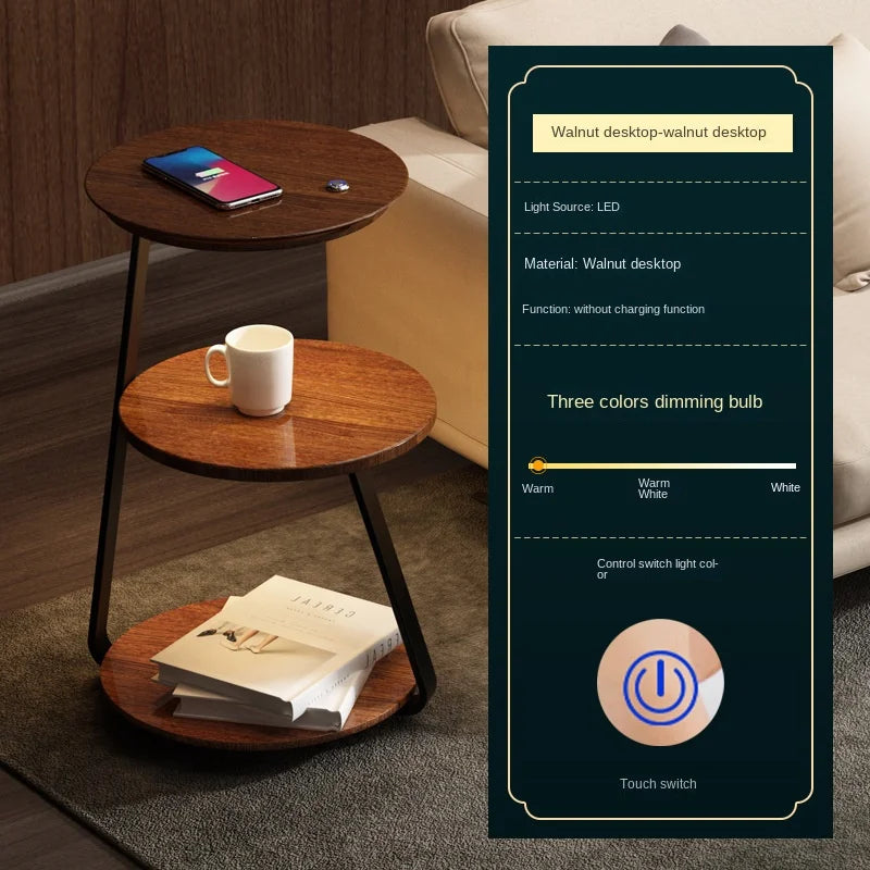 Joylove Creative Bedroom Floor Lamp Wireless Charging Living Room Rack Coffee Table Lamp Design Sense Sofa Bedside Table One - Image 11