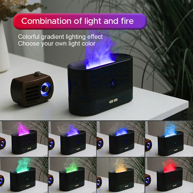 Kinscoter Aroma Diffuser Air Humidifier Ultrasonic Cool Mist Maker Fogger Led Essential Oil Flame Lamp Difusor - Image 6