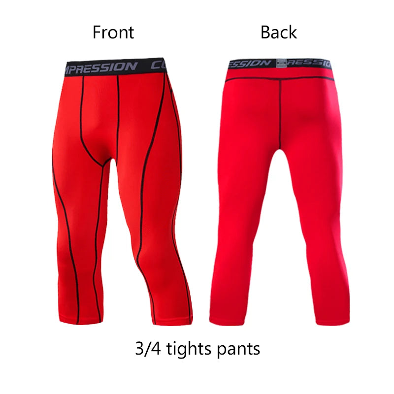 Men's Compression Pants Cycling Running Basketball Soccer Elasticity Sweatpants Fitness Tights Legging Trousers Rash Guard Gym - Image 2