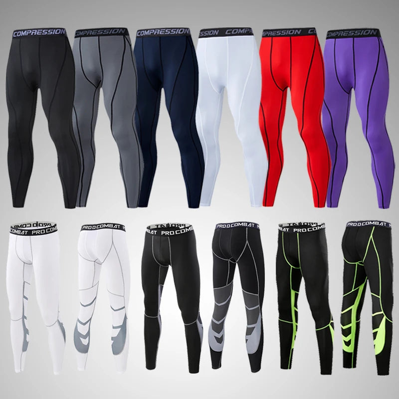Men's Compression Pants Cycling Running Basketball Soccer Elasticity Sweatpants Fitness Tights Legging Trousers Rash Guard Gym - Image 23