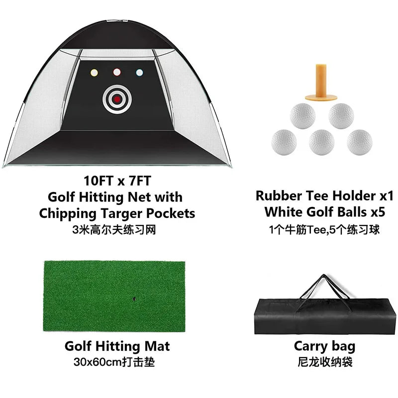 Outdoor Practice Net Portable Indoor Golf Practice Net Golf Cutting Practice Net Golf Batting Cage - Image 6