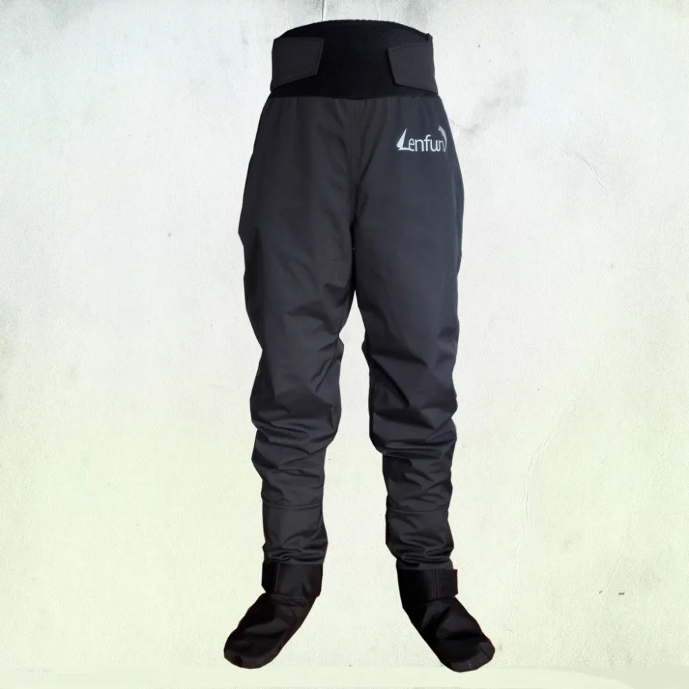 Unisex pants with integrated socks waterproof fishing canoeing paddle sailing Kayaking Sea Kayak Flatwater Rafting